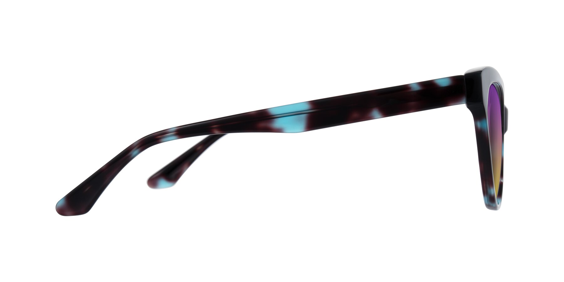 Side of Carrick in Blue Shadow with Purple / Yellow Gradient Lenses