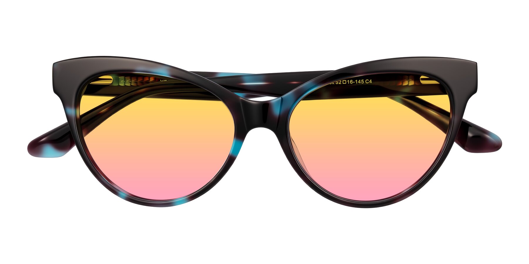 Folded Front of Carrick in Blue Shadow with Yellow / Pink Gradient Lenses