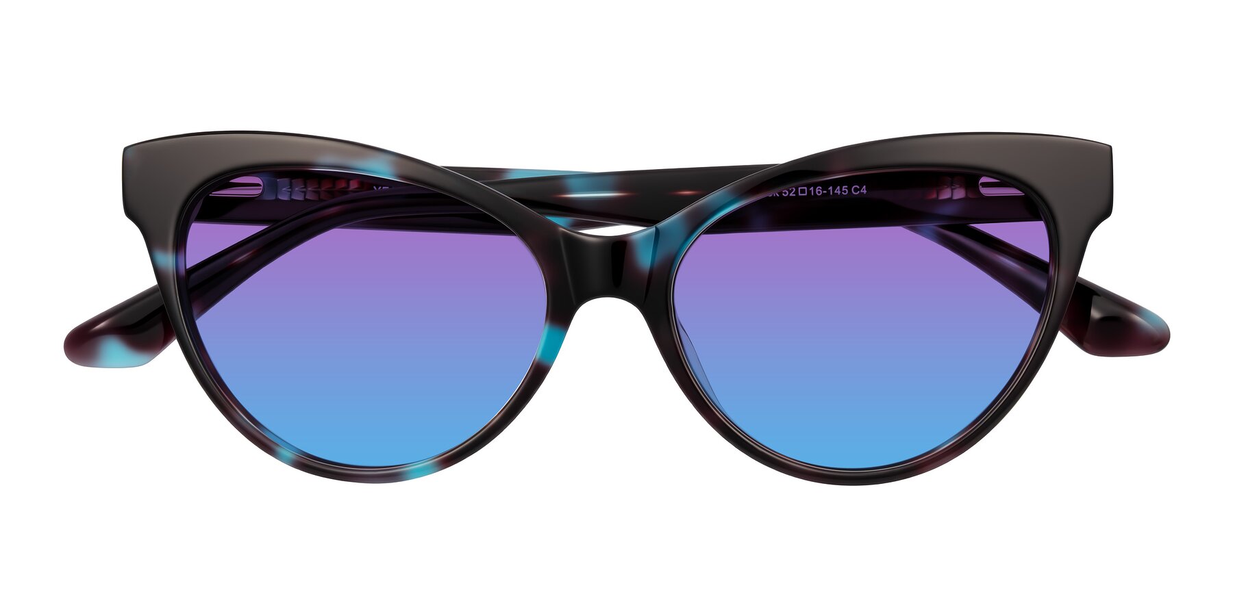 Folded Front of Carrick in Blue Shadow with Purple / Blue Gradient Lenses