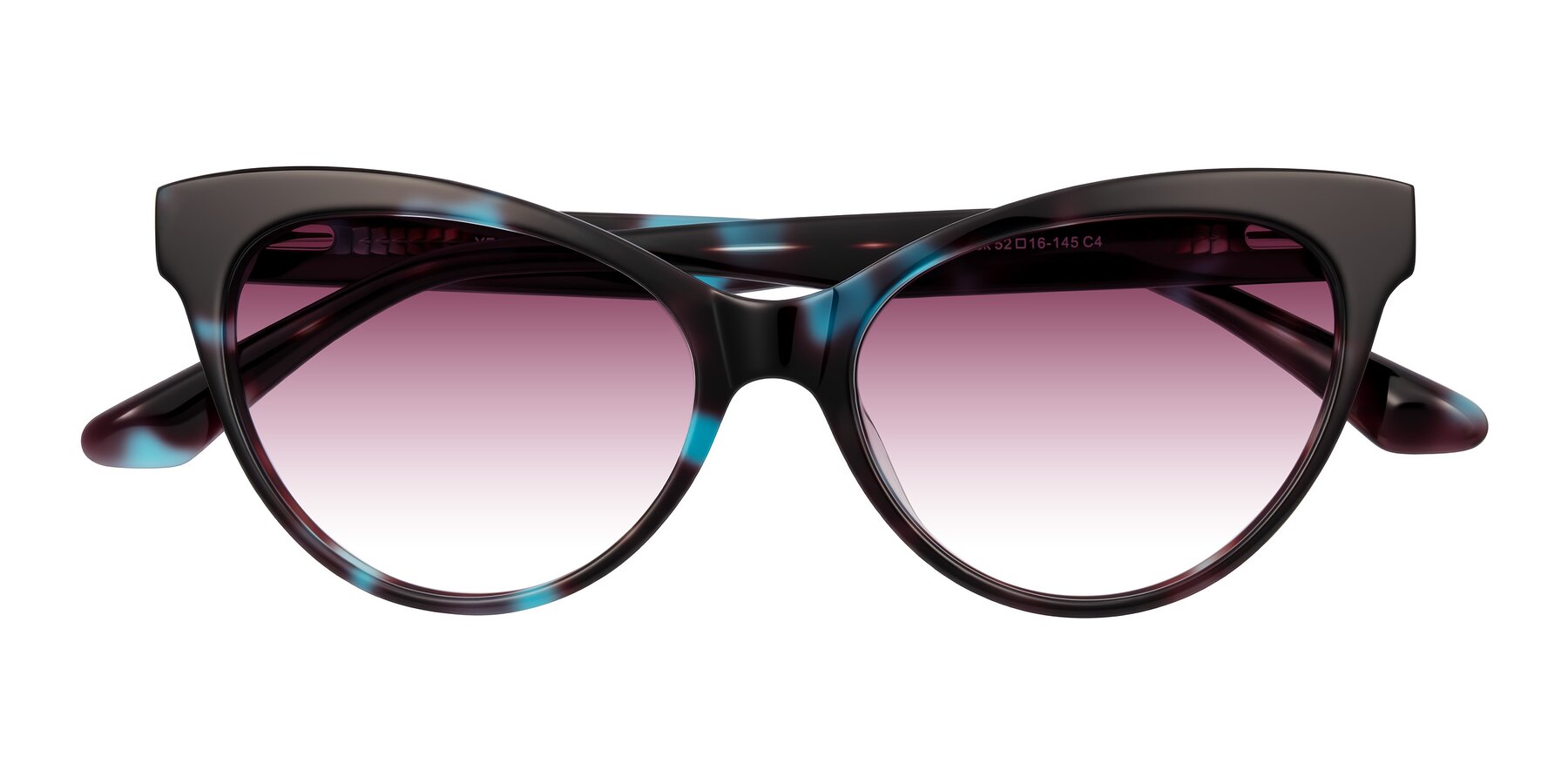 Folded Front of Carrick in Blue Shadow with Wine Gradient Lenses