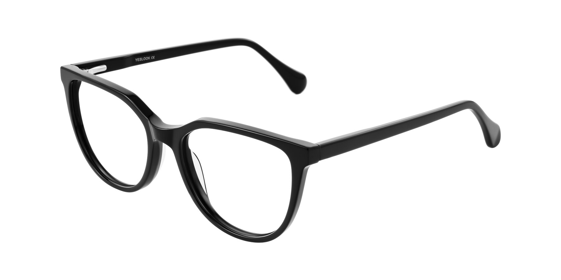 Angle of Glenroe in Black with Clear Eyeglass Lenses