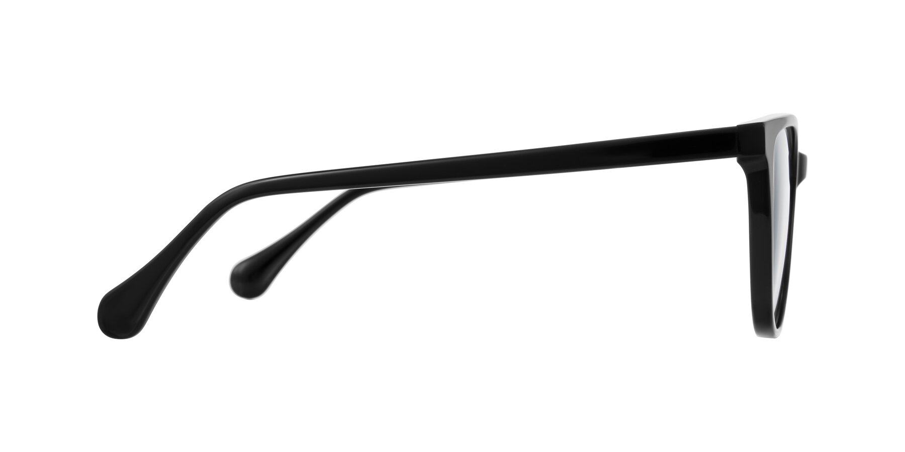 Side of Glenroe in Black with Clear Eyeglass Lenses