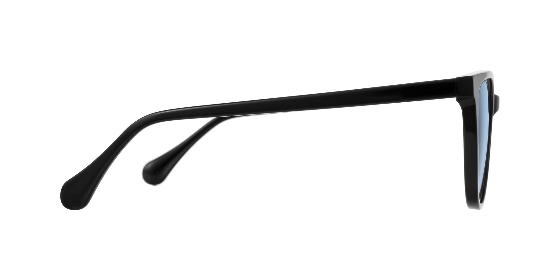 Side of Glenroe in Black with Light Blue Tinted Lenses