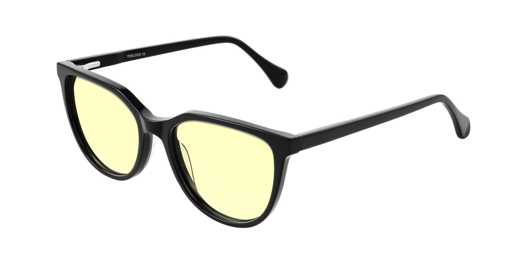 Angle of Glenroe in Black with Light Yellow Tinted Lenses