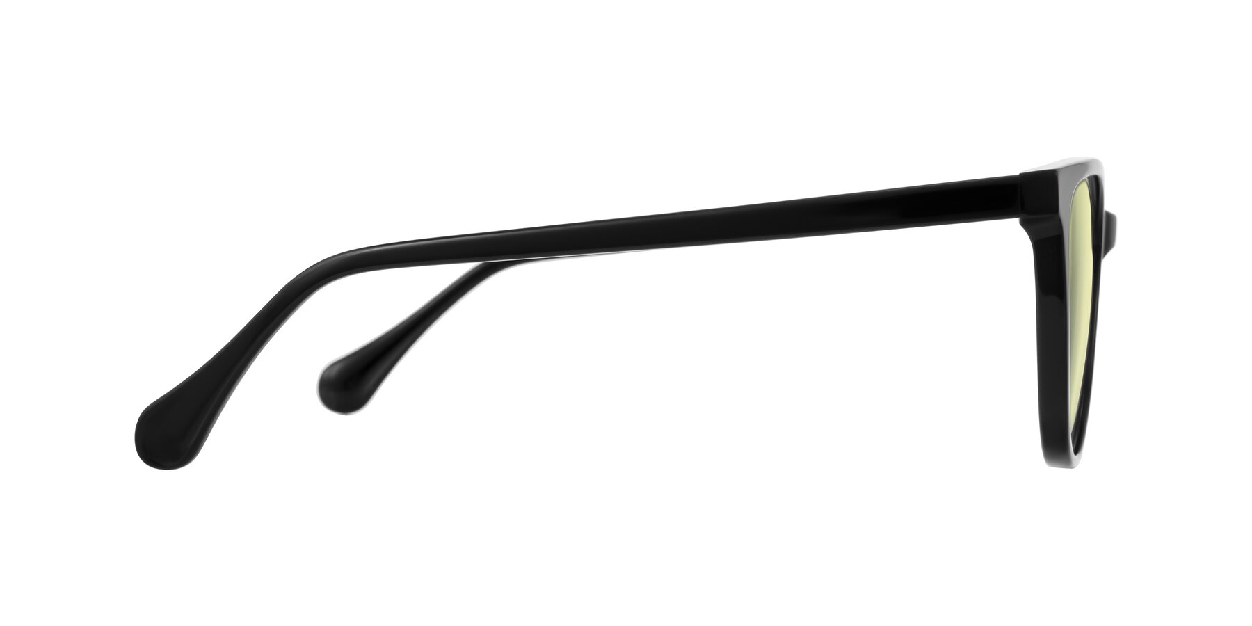 Side of Glenroe in Black with Light Yellow Tinted Lenses