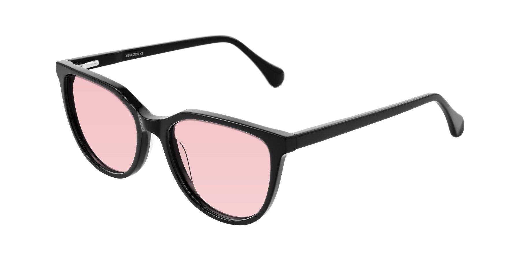 Angle of Glenroe in Black with Light Garnet Tinted Lenses