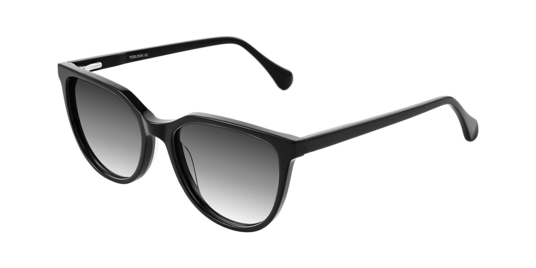 Angle of Glenroe in Black with Gray Gradient Lenses