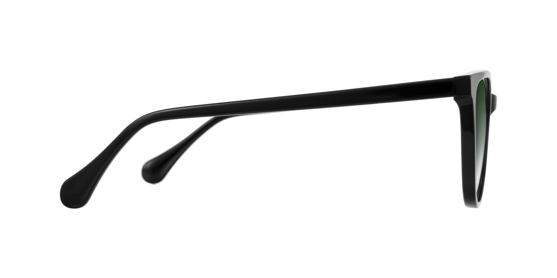 Side of Glenroe in Black with Green Gradient Lenses