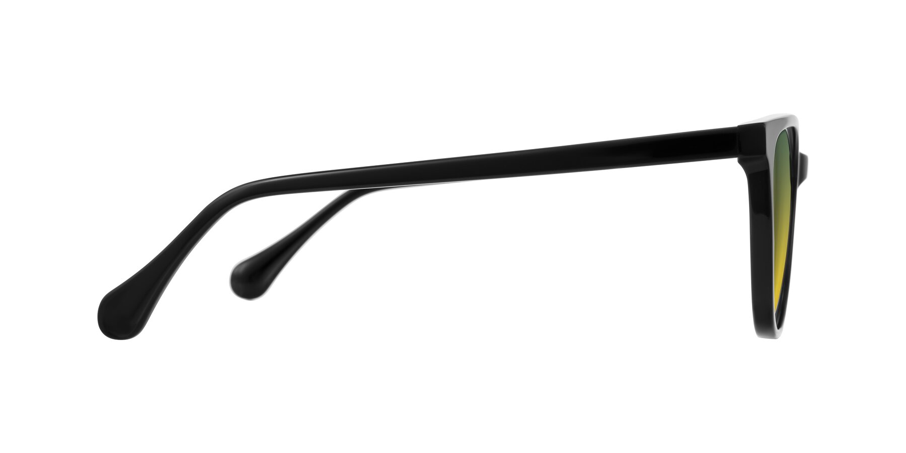 Side of Glenroe in Black with Green / Yellow Gradient Lenses