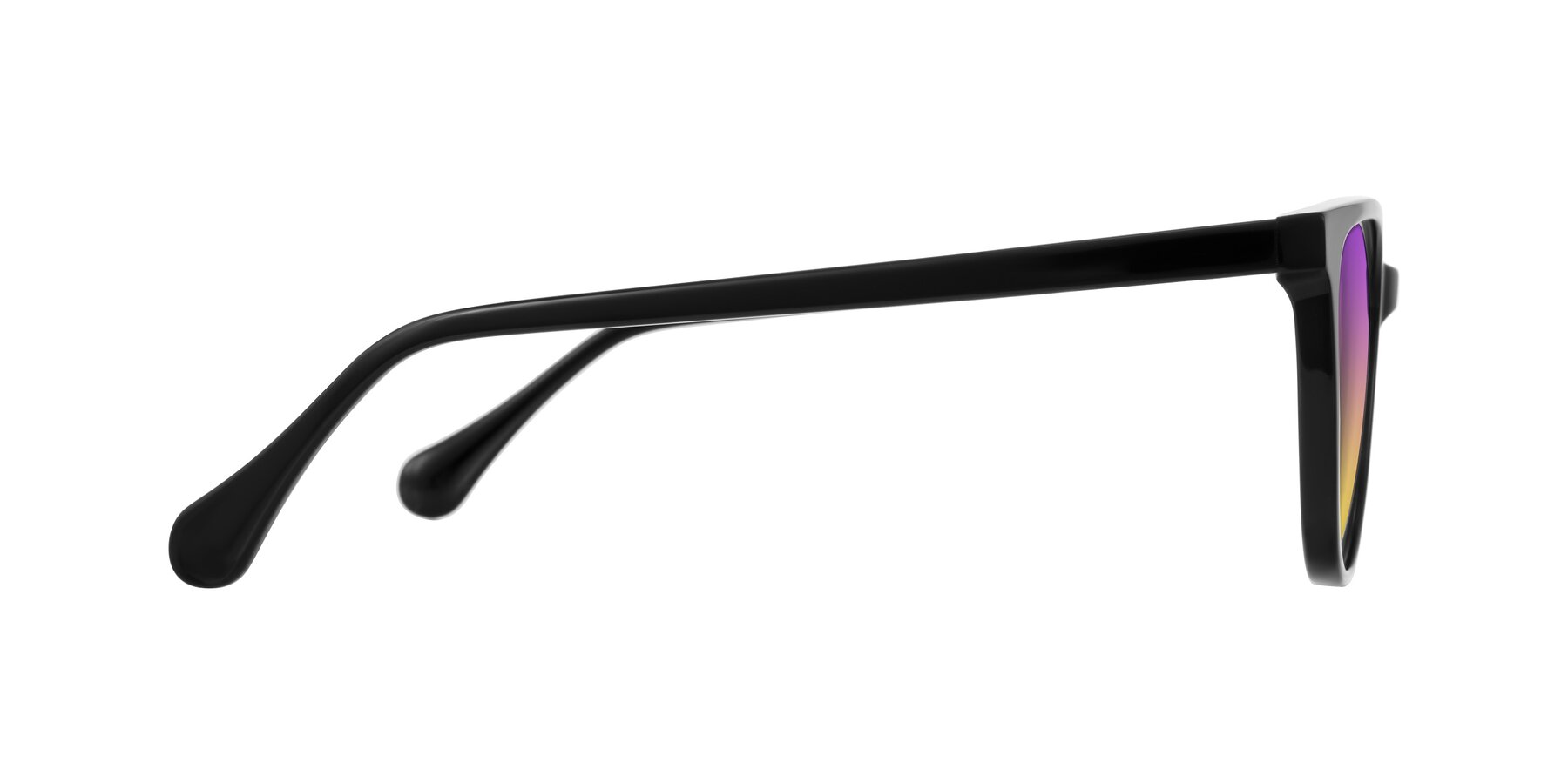 Side of Glenroe in Black with Purple / Yellow Gradient Lenses