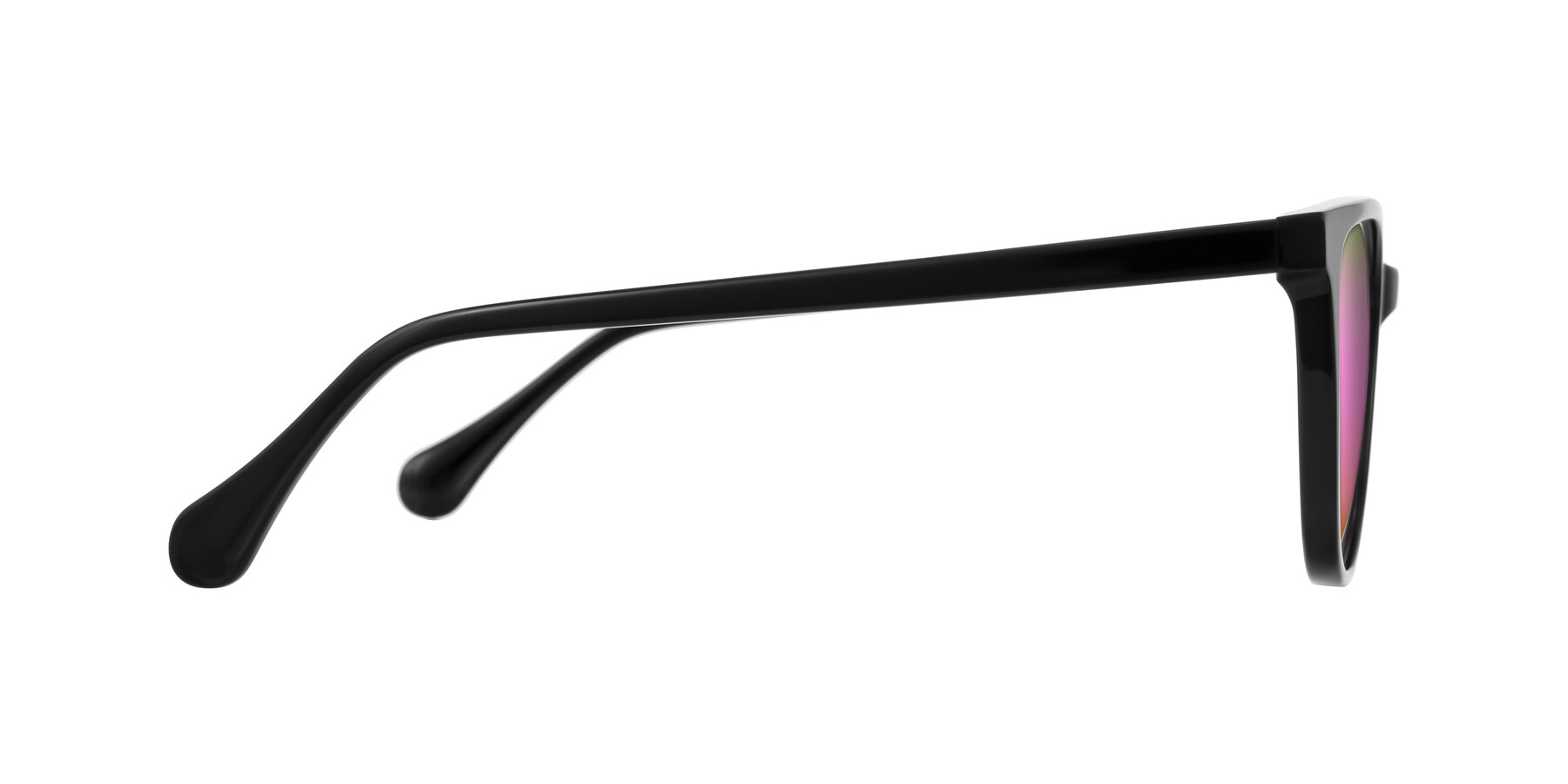 Side of Glenroe in Black with Pink Mirrored Lenses