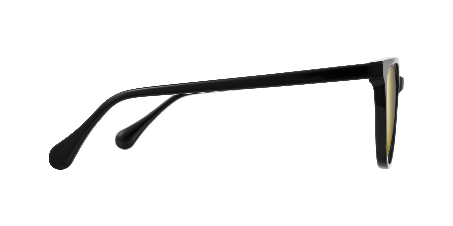 Side of Glenroe in Black with Gold Mirrored Lenses