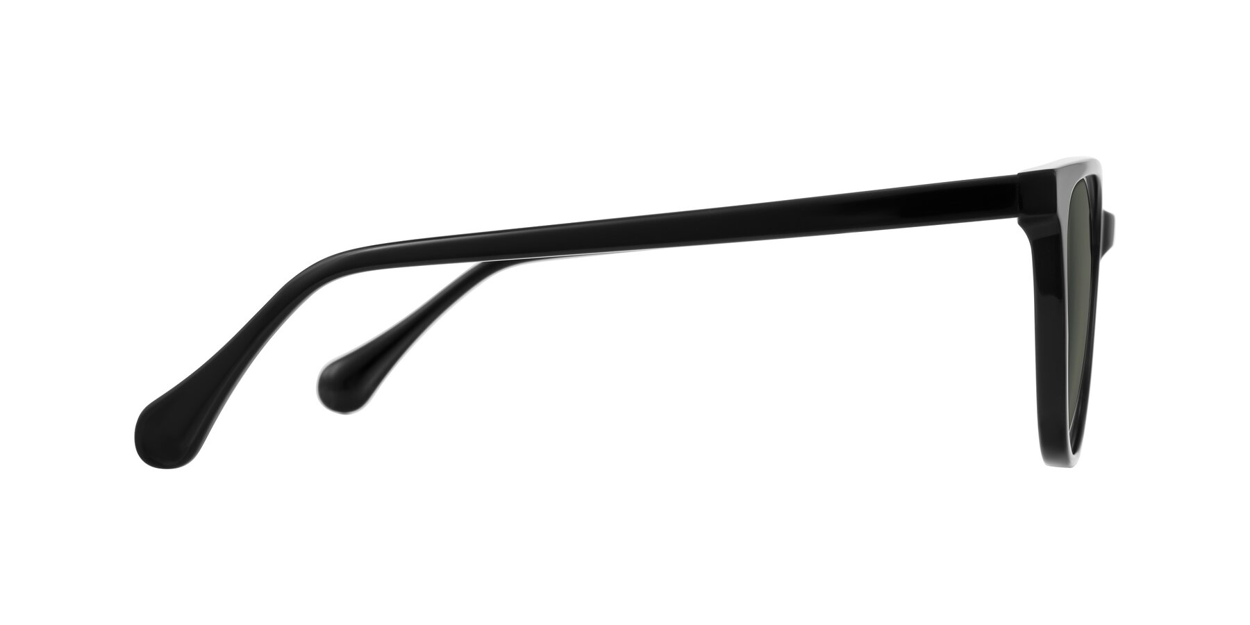 Side of Glenroe in Black with Gray Polarized Lenses