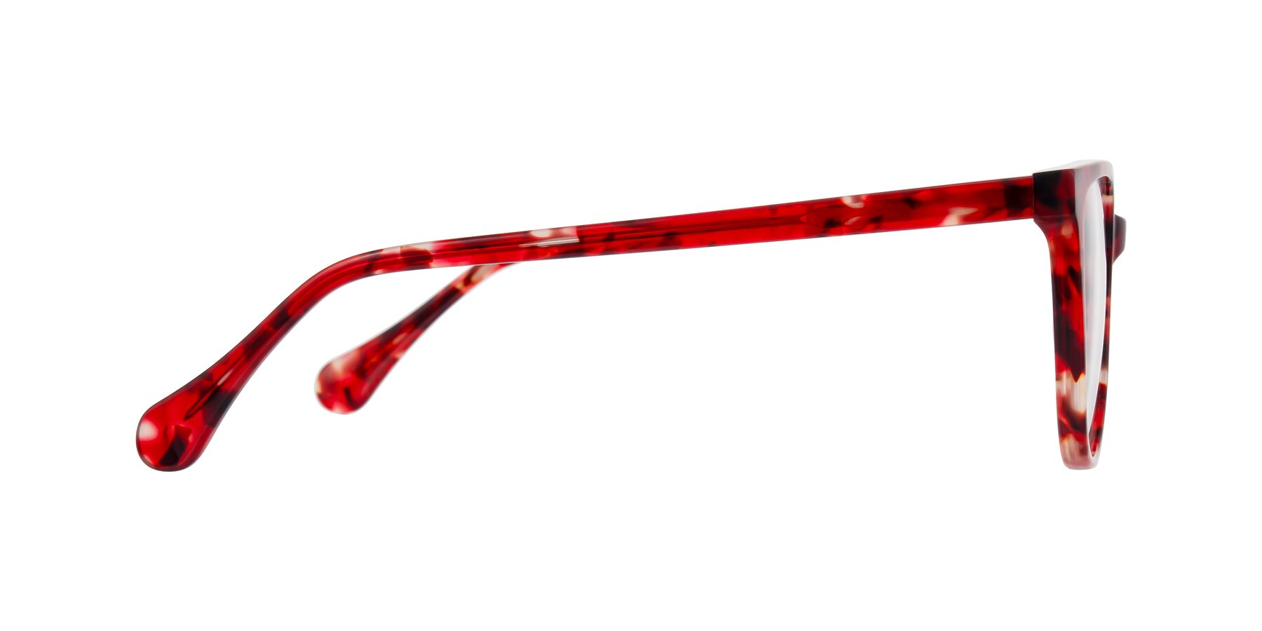 Side of Glenroe in Red Tortoise with Clear Eyeglass Lenses
