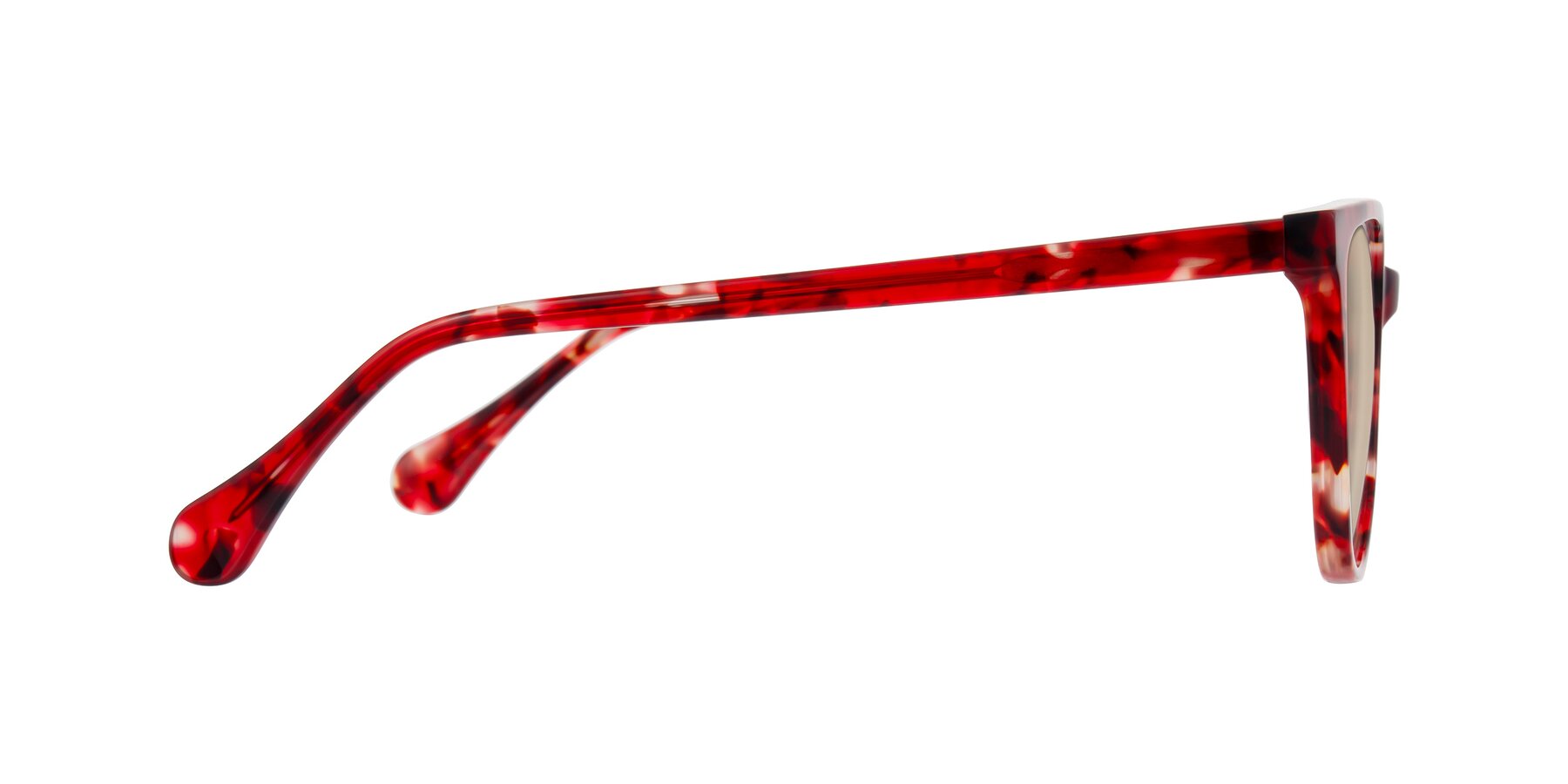 Side of Glenroe in Red Tortoise with Light Brown Tinted Lenses