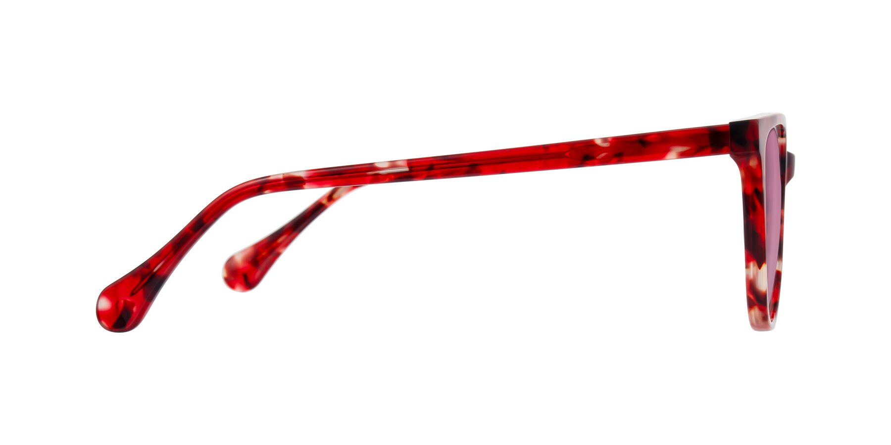 Side of Glenroe in Red Tortoise with Medium Wine Tinted Lenses