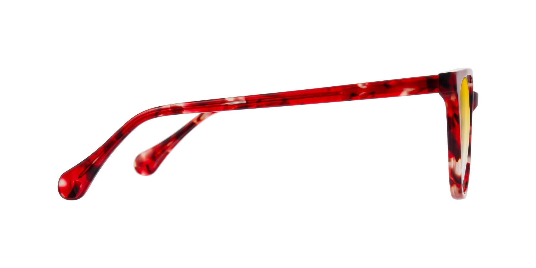 Side of Glenroe in Red Tortoise with Yellow Gradient Lenses