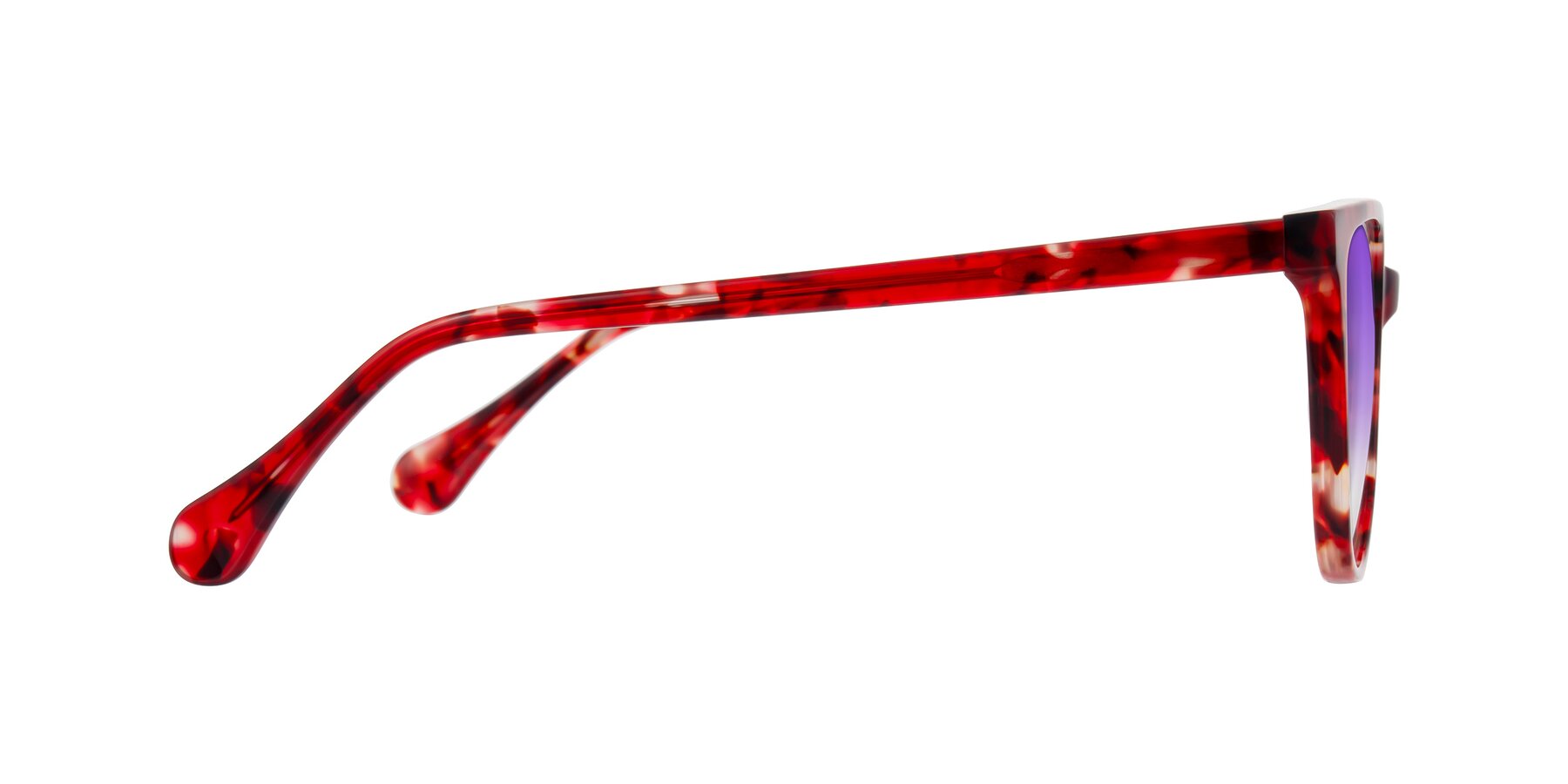 Side of Glenroe in Red Tortoise with Purple Gradient Lenses