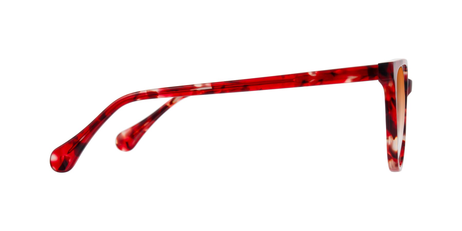 Side of Glenroe in Red Tortoise with Orange Gradient Lenses