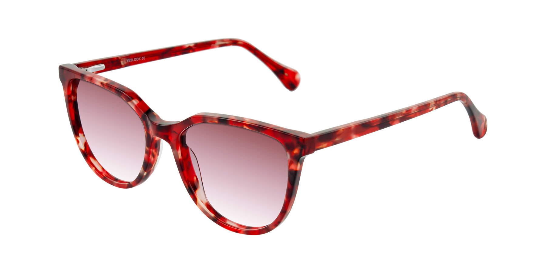 Angle of Glenroe in Red Tortoise with Garnet Gradient Lenses