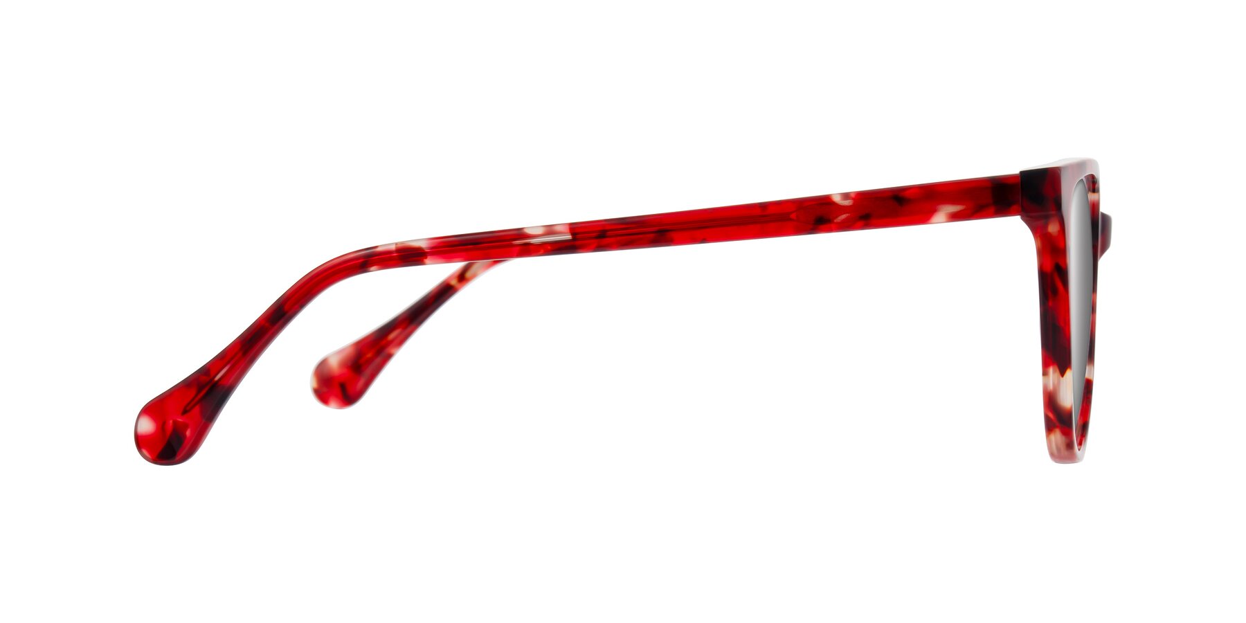 Side of Glenroe in Red Tortoise with Silver Mirrored Lenses