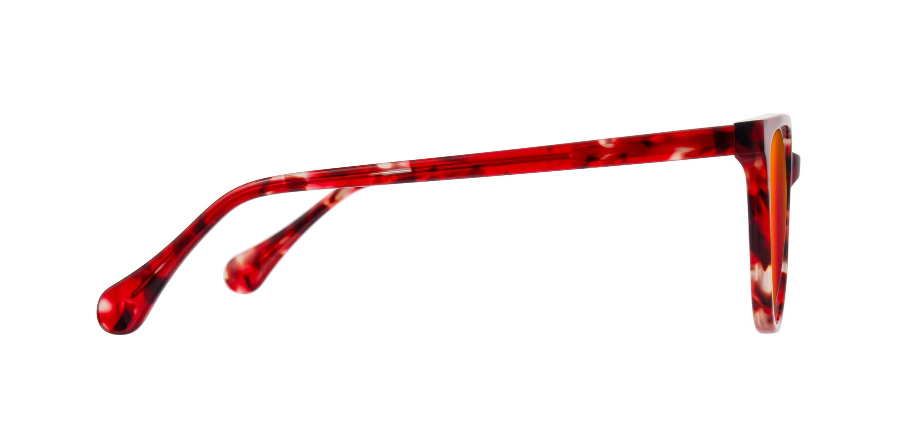 Side of Glenroe in Red Tortoise with Red Gold Mirrored Lenses