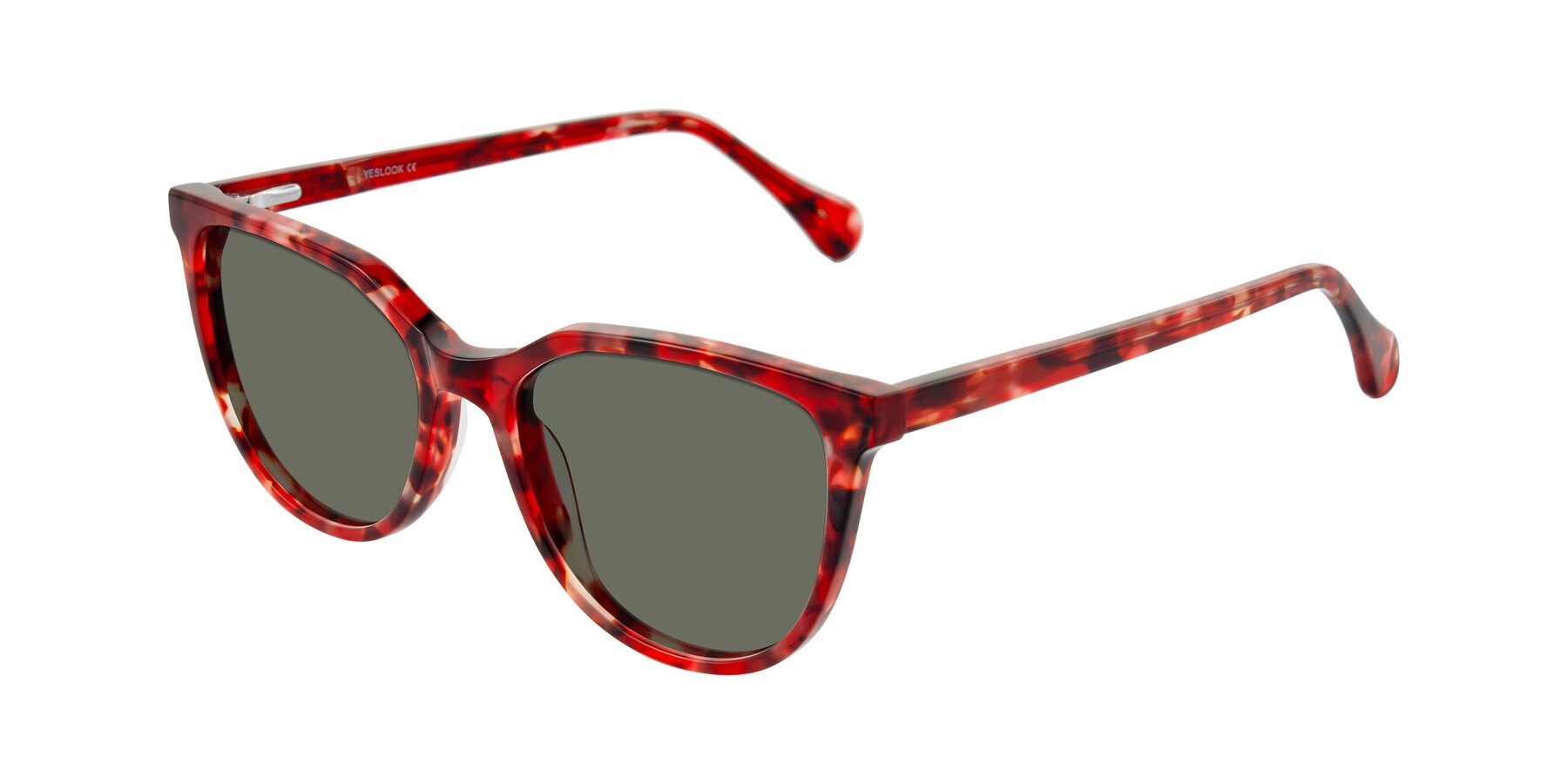 Angle of Glenroe in Red Tortoise with Gray Polarized Lenses