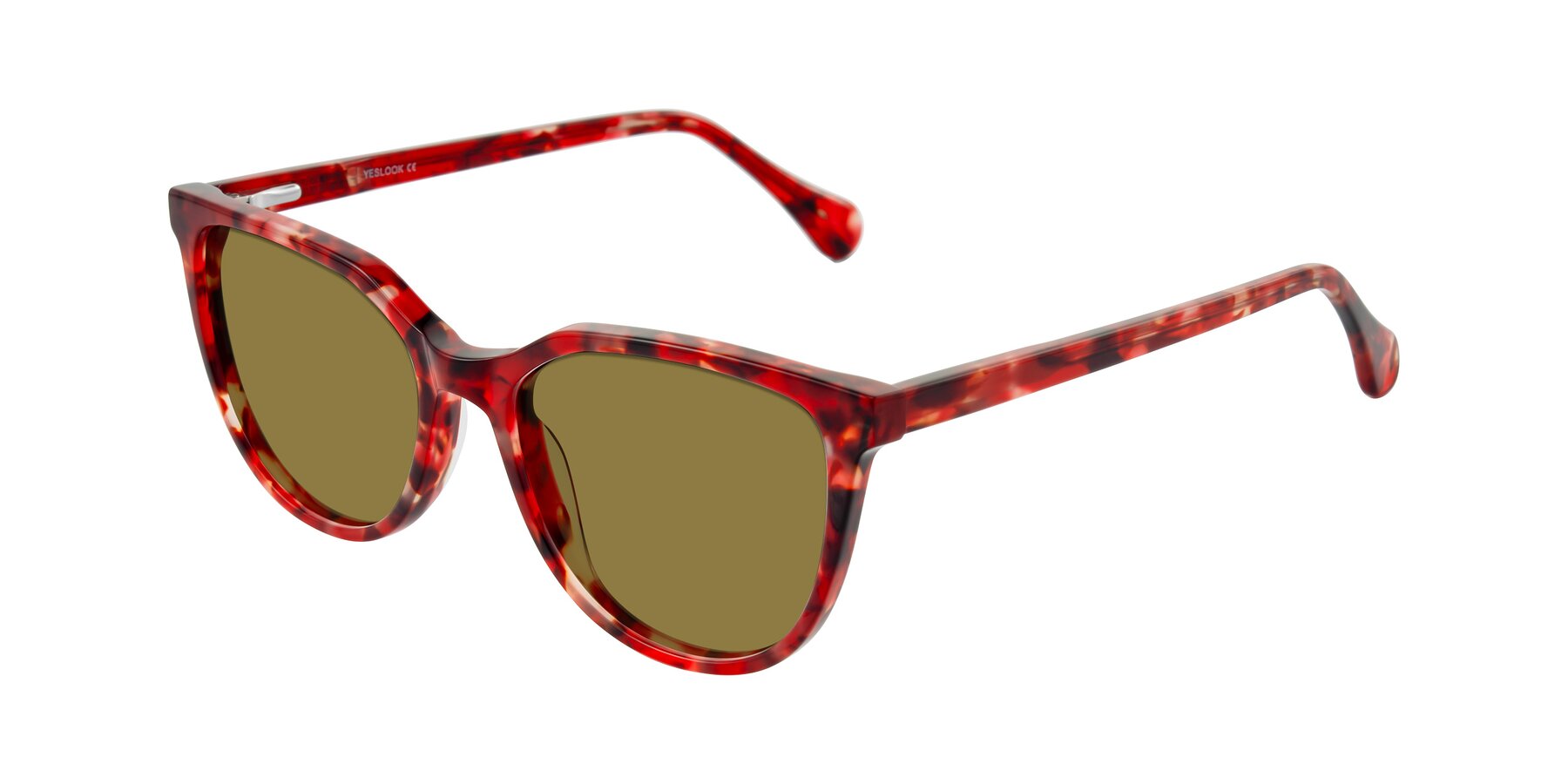 Angle of Glenroe in Red Tortoise with Brown Polarized Lenses