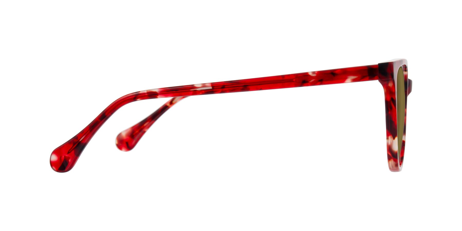 Side of Glenroe in Red Tortoise with Brown Polarized Lenses