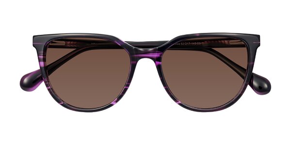 Front of Glenroe in Purple Striped