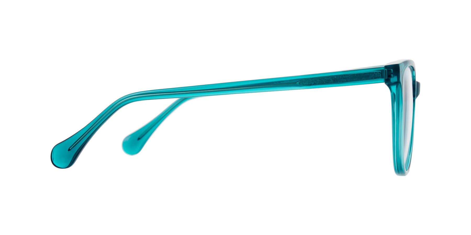 Side of Glenroe in Peacock with Clear Eyeglass Lenses