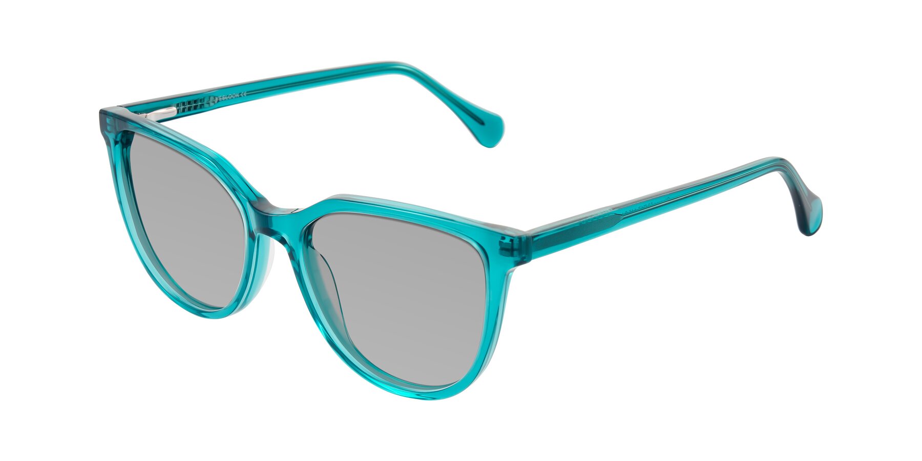 Angle of Glenroe in Peacock with Light Gray Tinted Lenses