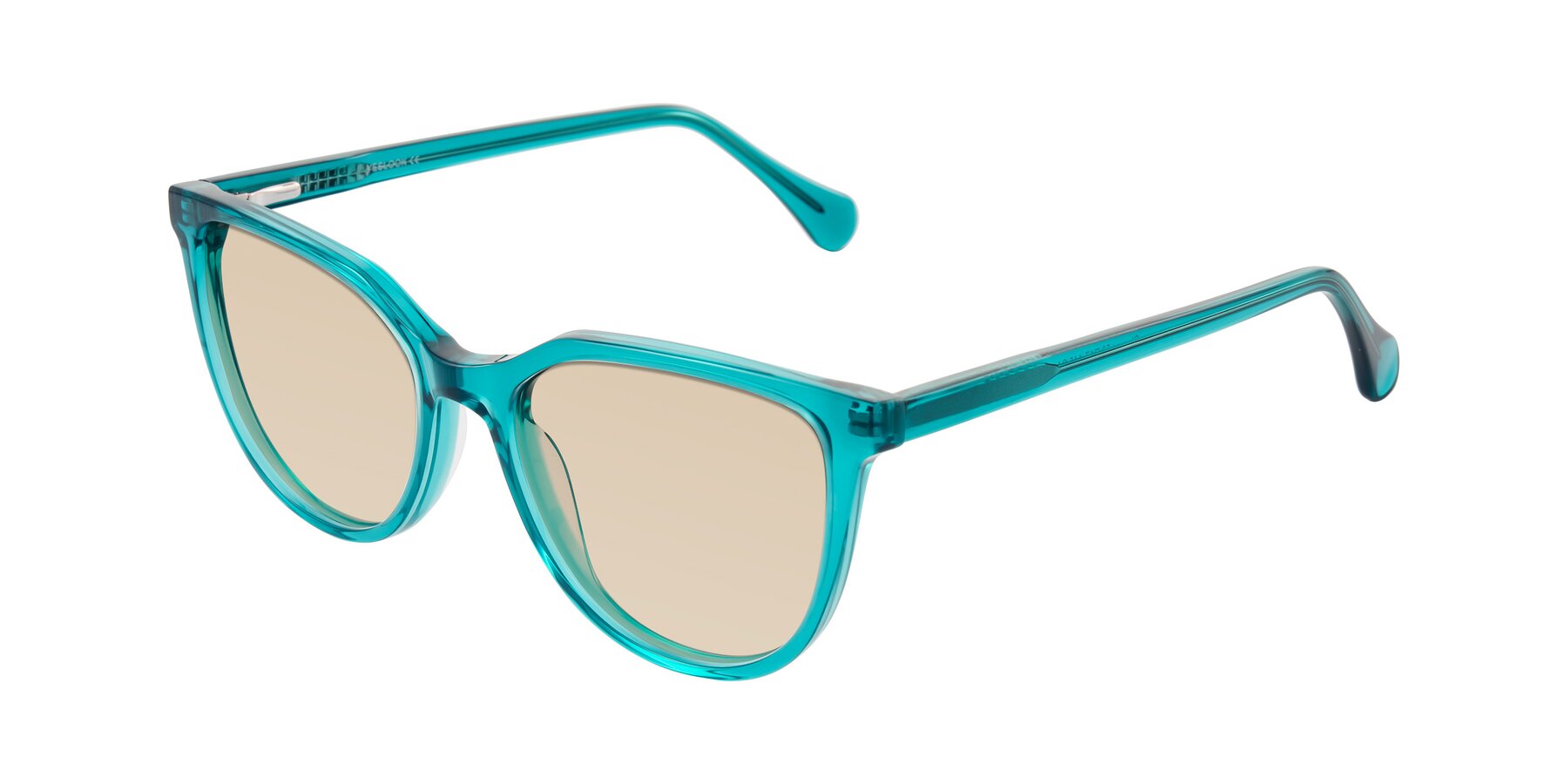 Angle of Glenroe in Peacock with Light Brown Tinted Lenses