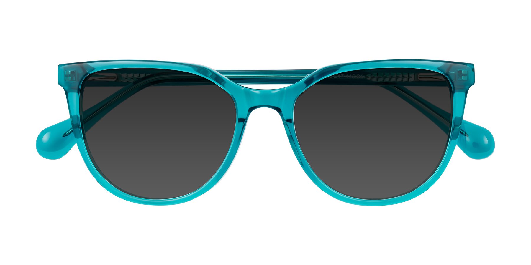 Folded Front of Glenroe in Peacock with Gray Tinted Lenses