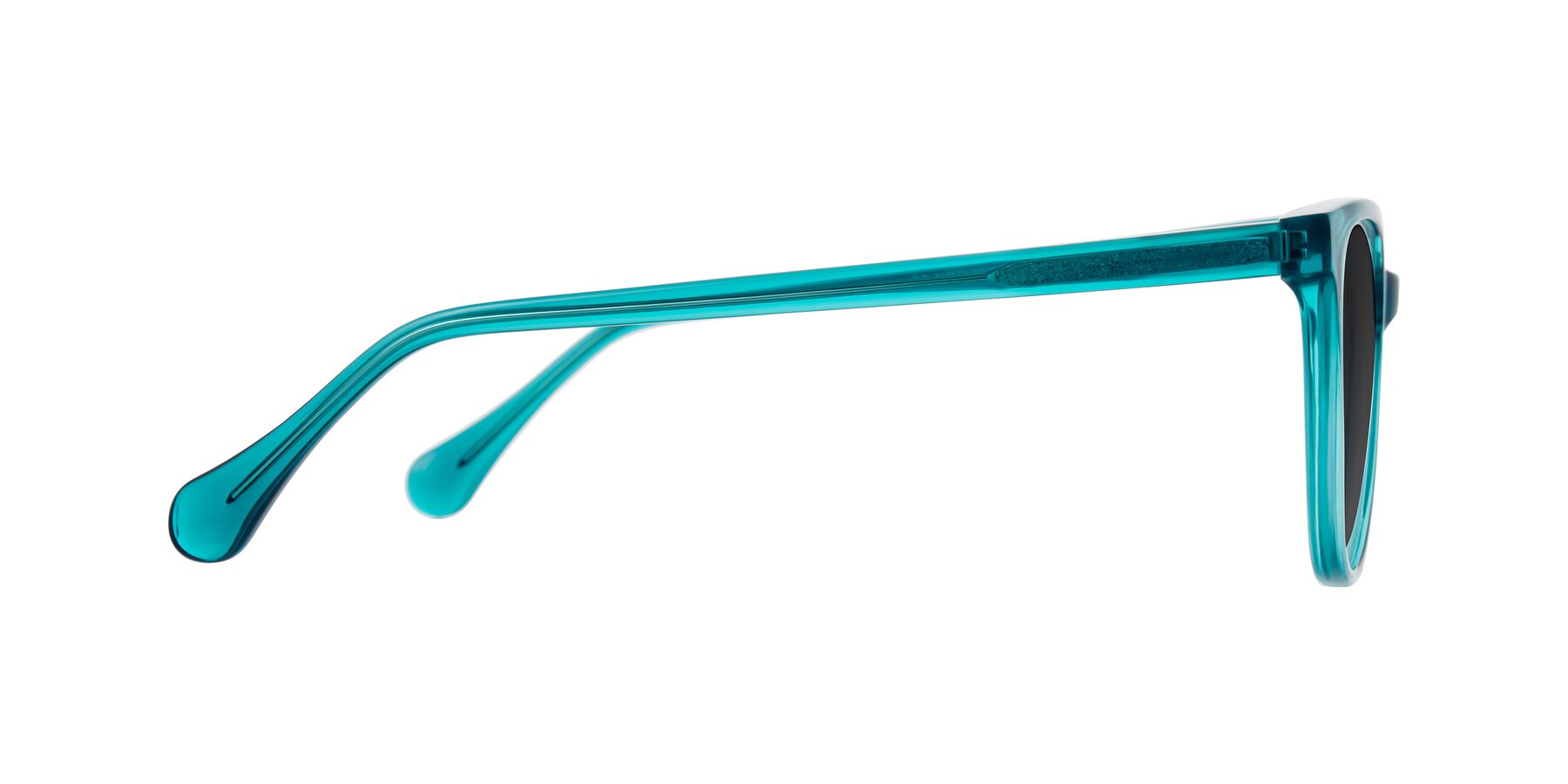 Side of Glenroe in Peacock with Gray Tinted Lenses