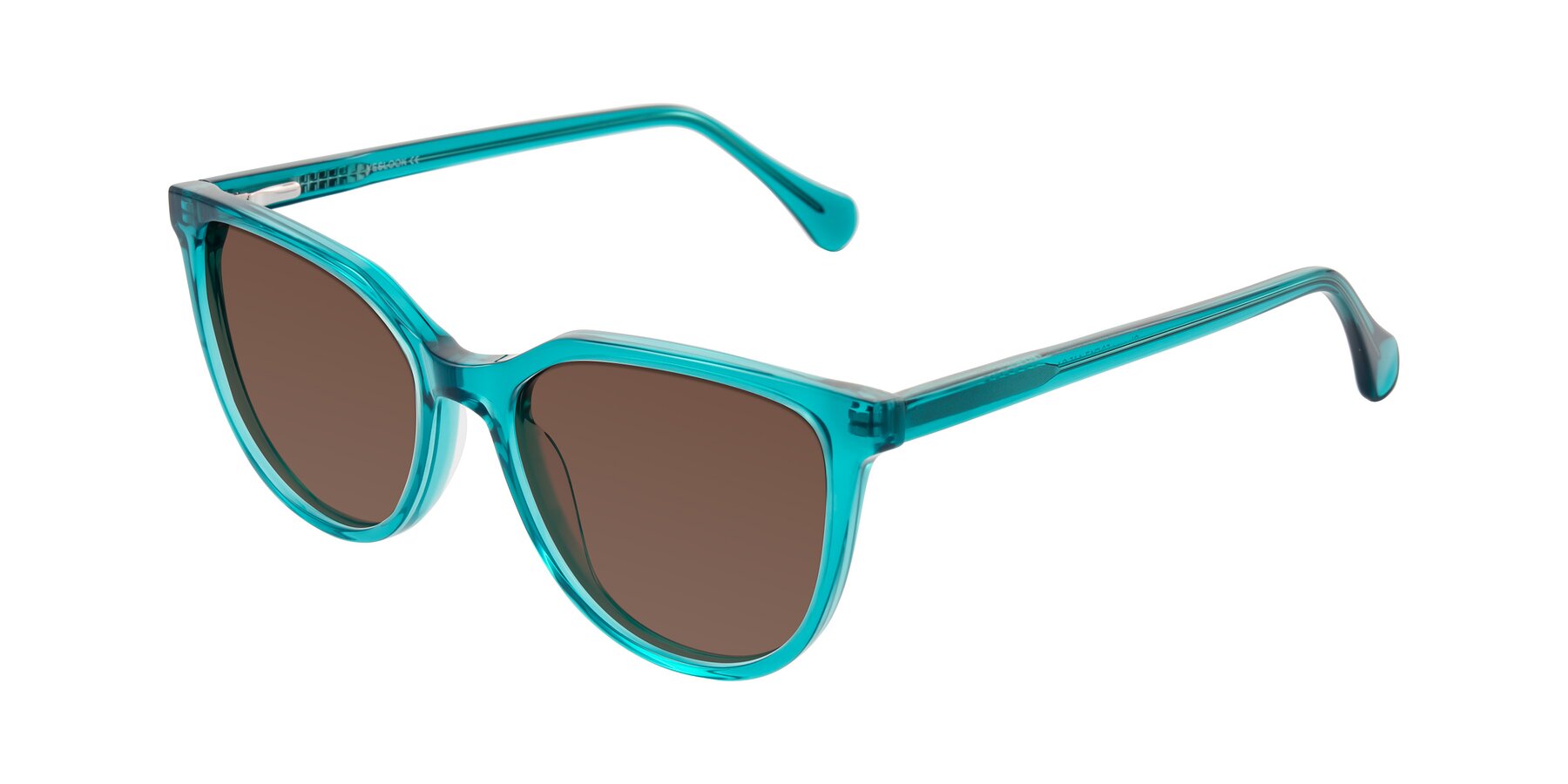 Angle of Glenroe in Peacock with Brown Tinted Lenses