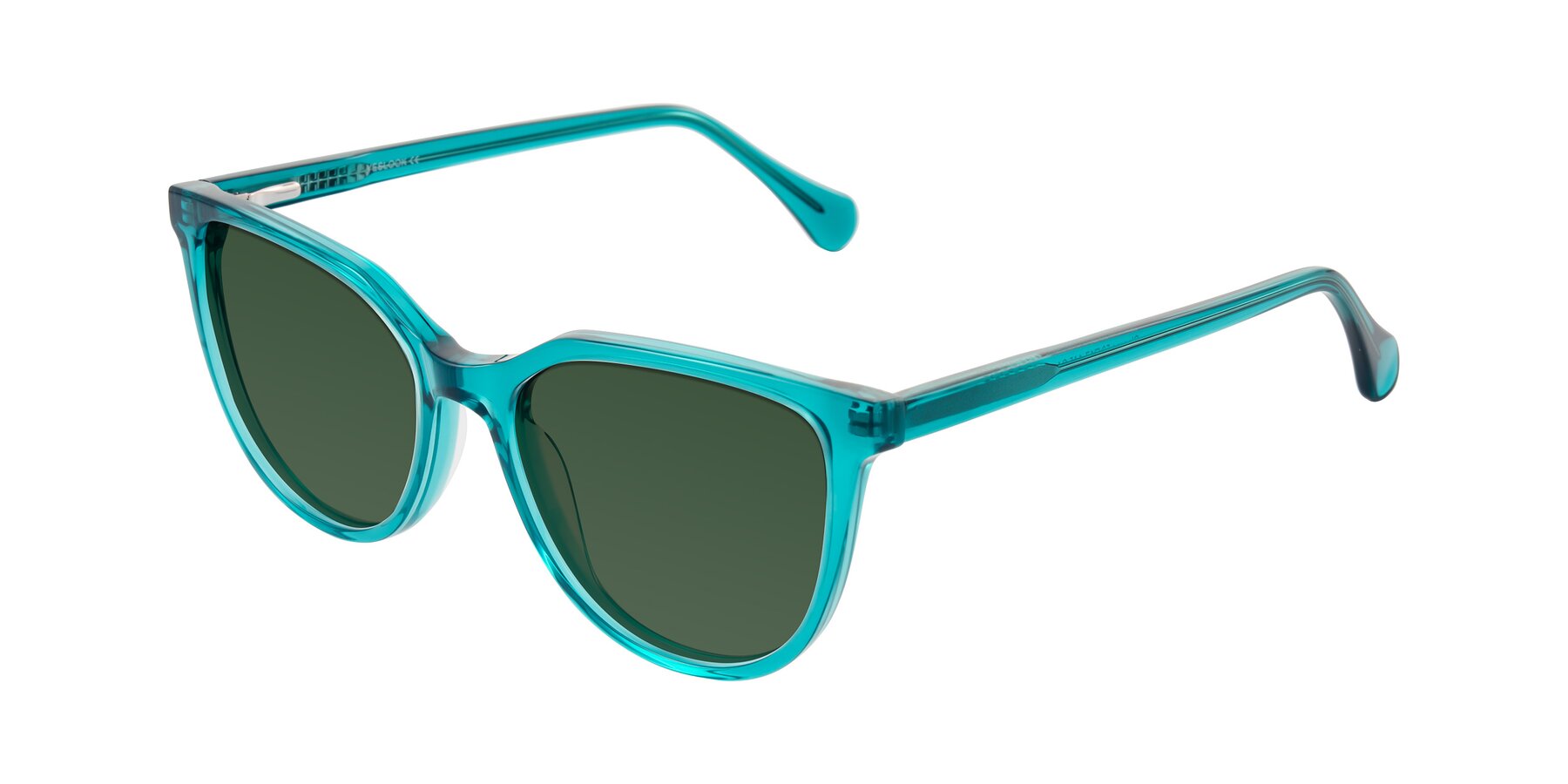 Angle of Glenroe in Peacock with Green Tinted Lenses