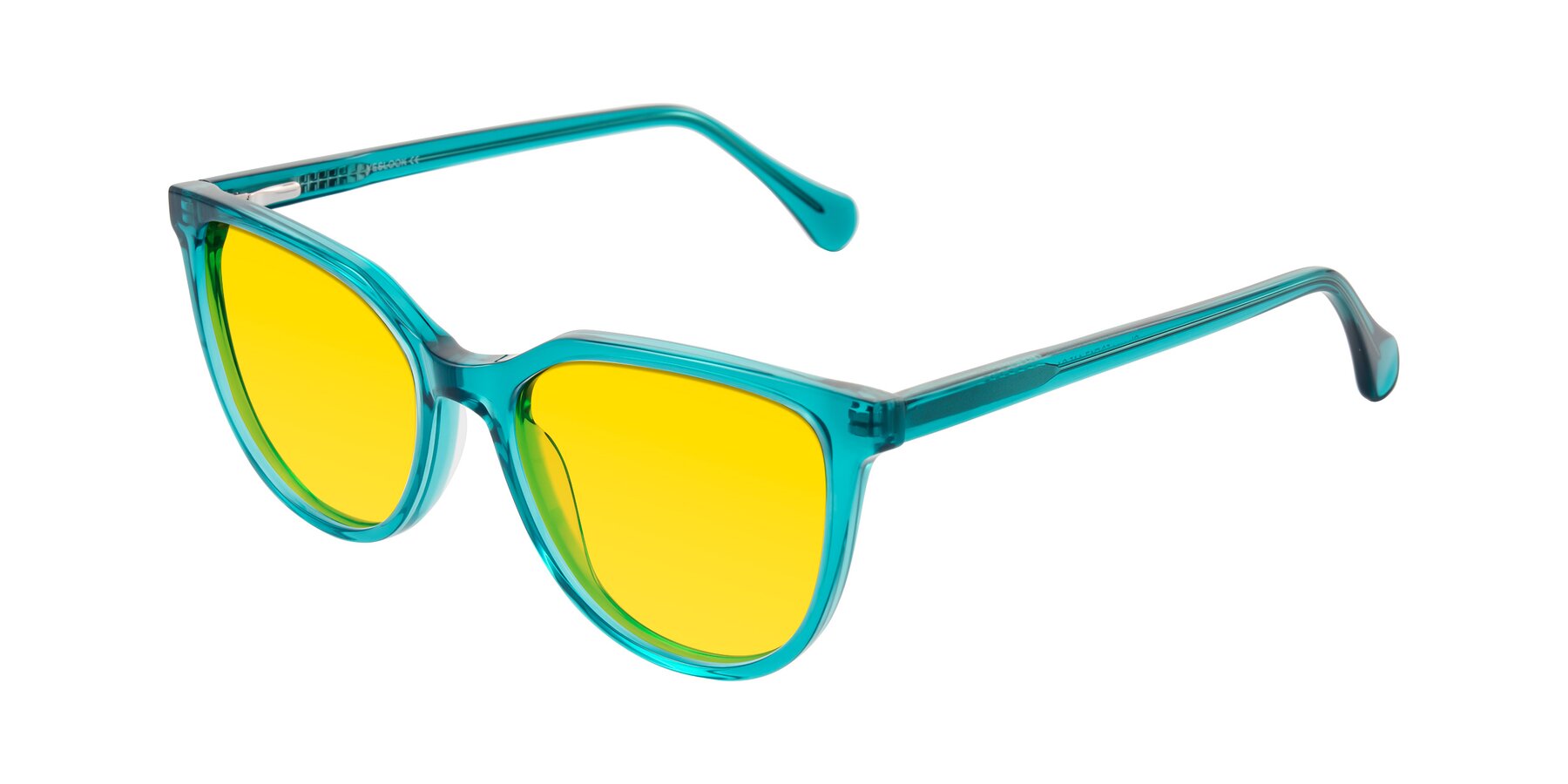 Angle of Glenroe in Peacock with Yellow Tinted Lenses