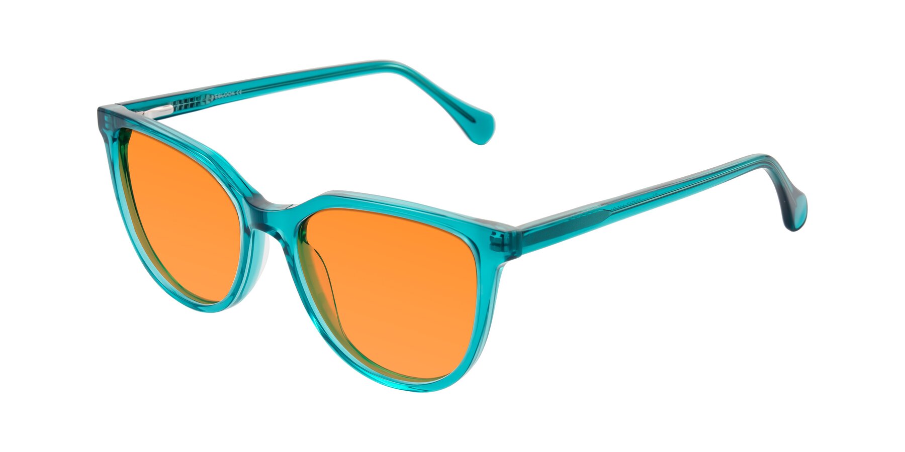 Angle of Glenroe in Peacock with Orange Tinted Lenses