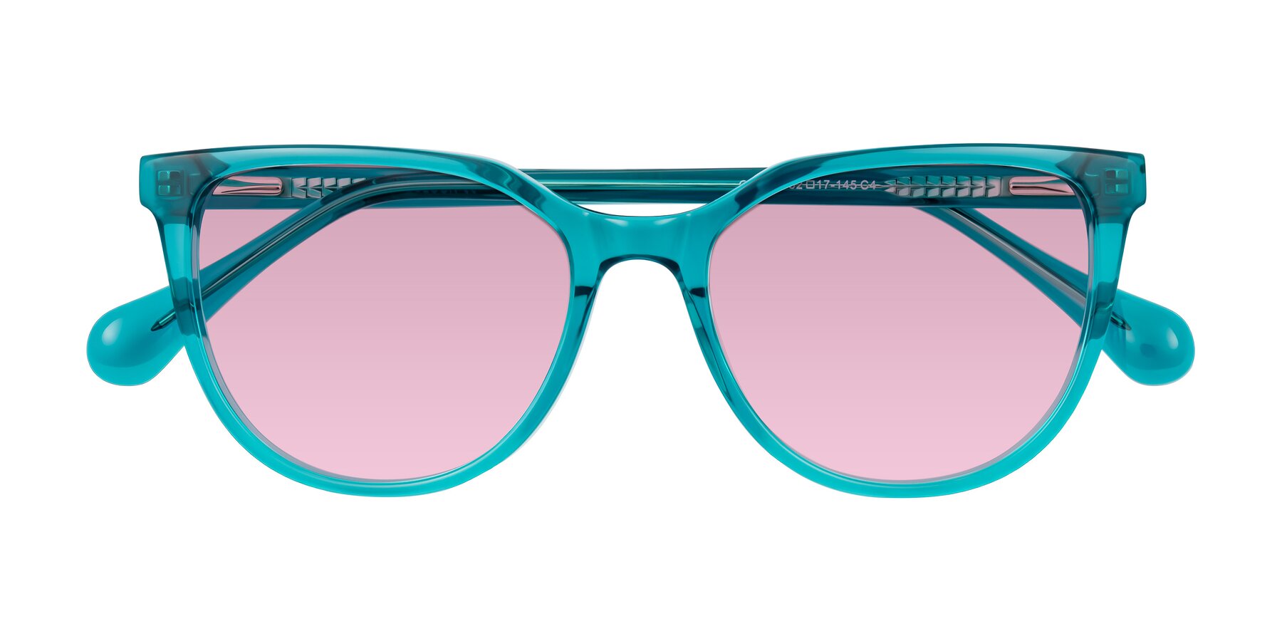 Folded Front of Glenroe in Peacock with Light Wine Tinted Lenses