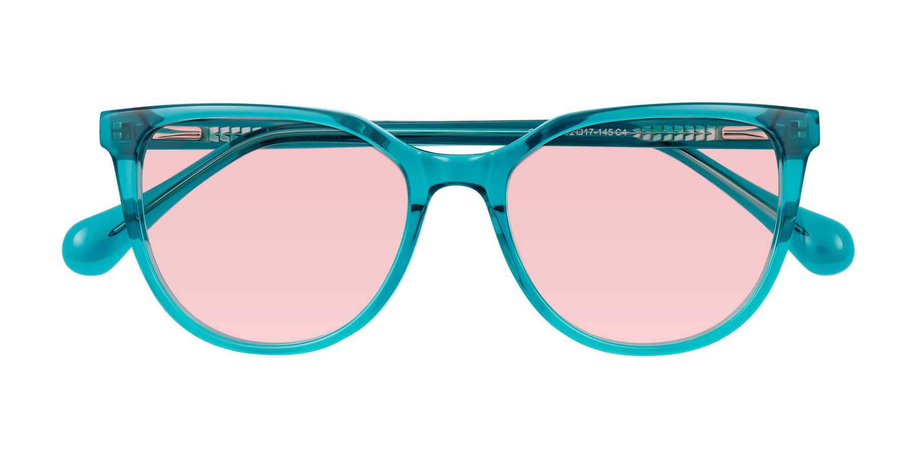 Folded Front of Glenroe in Peacock with Light Garnet Tinted Lenses