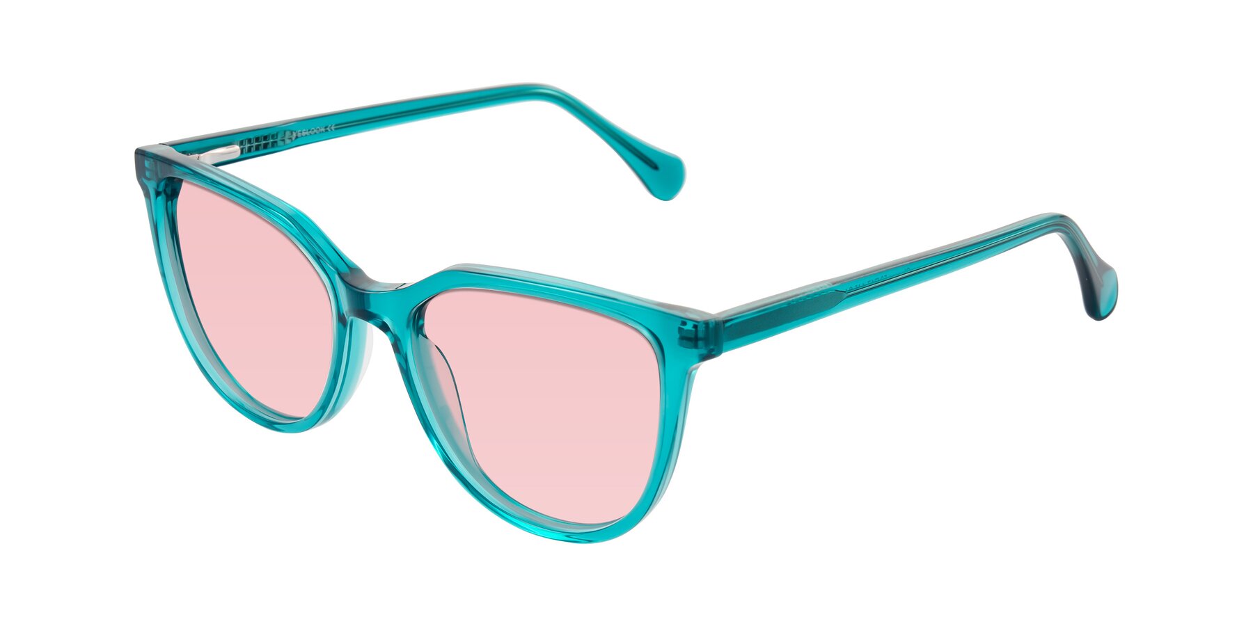 Angle of Glenroe in Peacock with Light Garnet Tinted Lenses