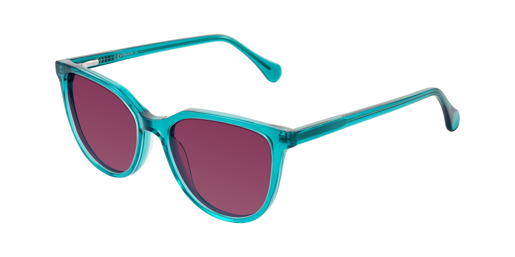 Angle of Glenroe in Peacock with Wine Tinted Lenses