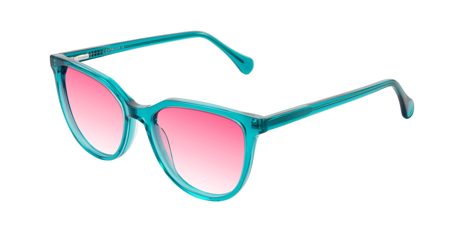 Angle of Glenroe in Peacock with Pink Gradient Lenses