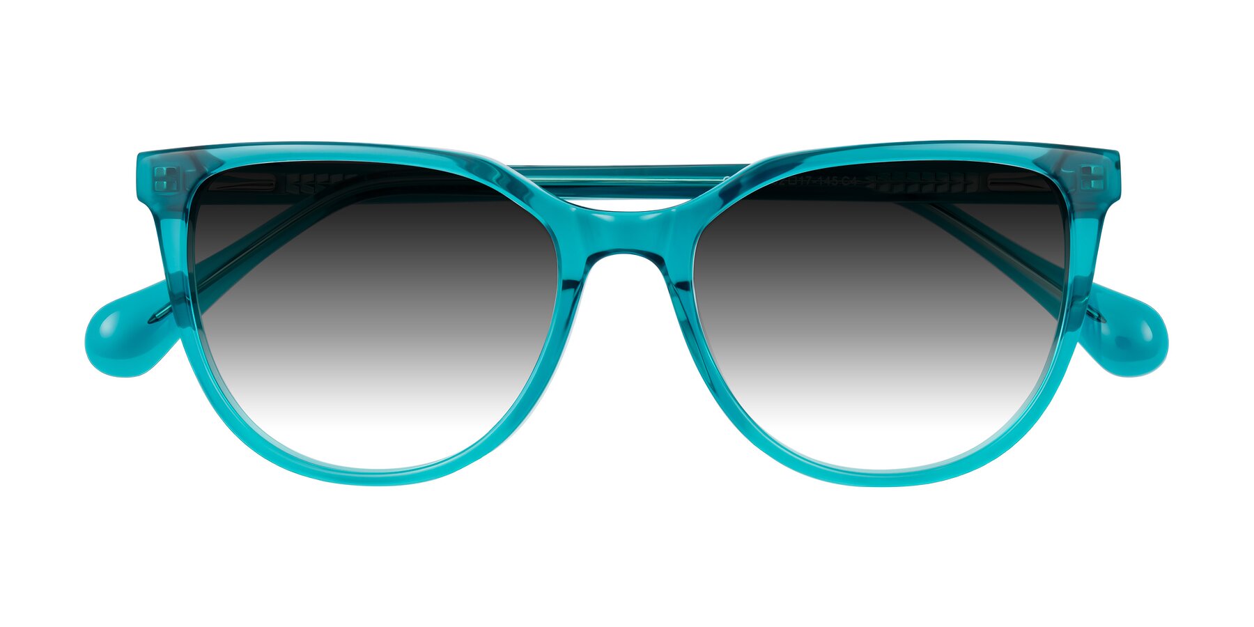 Folded Front of Glenroe in Peacock with Gray Gradient Lenses