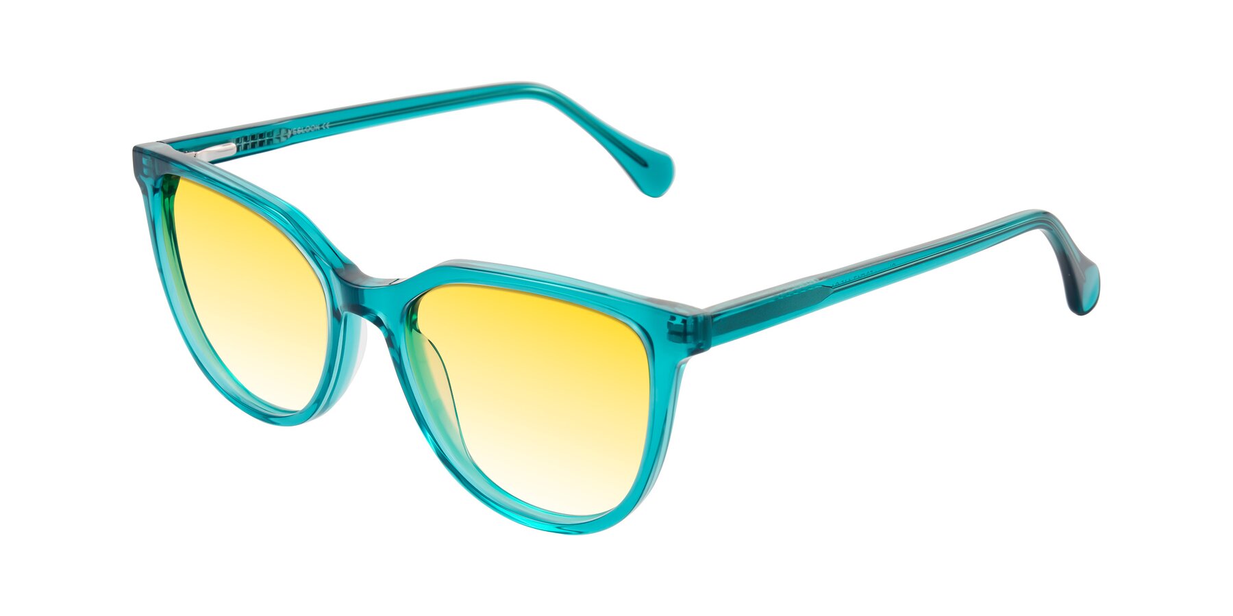 Angle of Glenroe in Peacock with Yellow Gradient Lenses