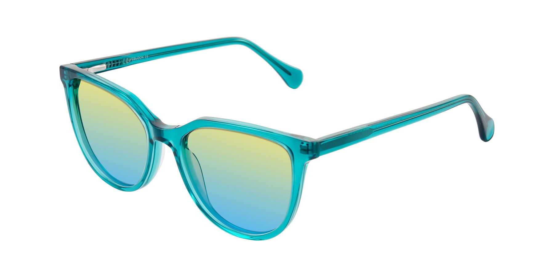 Angle of Glenroe in Peacock with Yellow / Blue Gradient Lenses