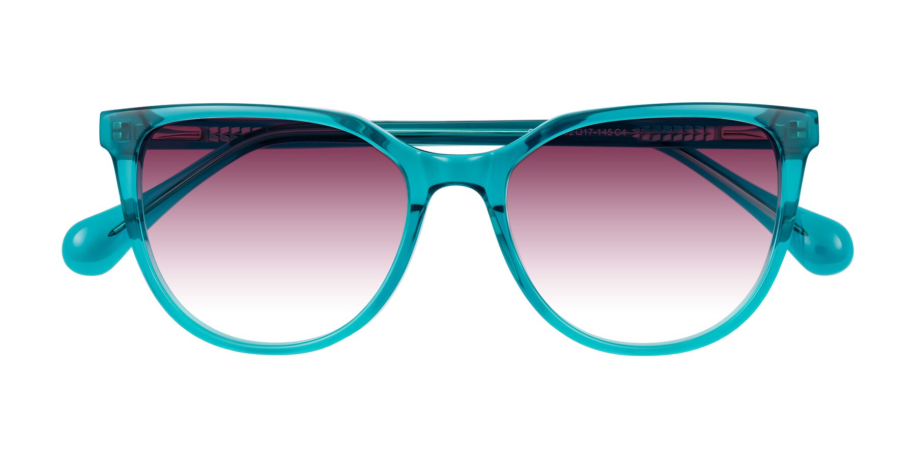 Folded Front of Glenroe in Peacock with Wine Gradient Lenses