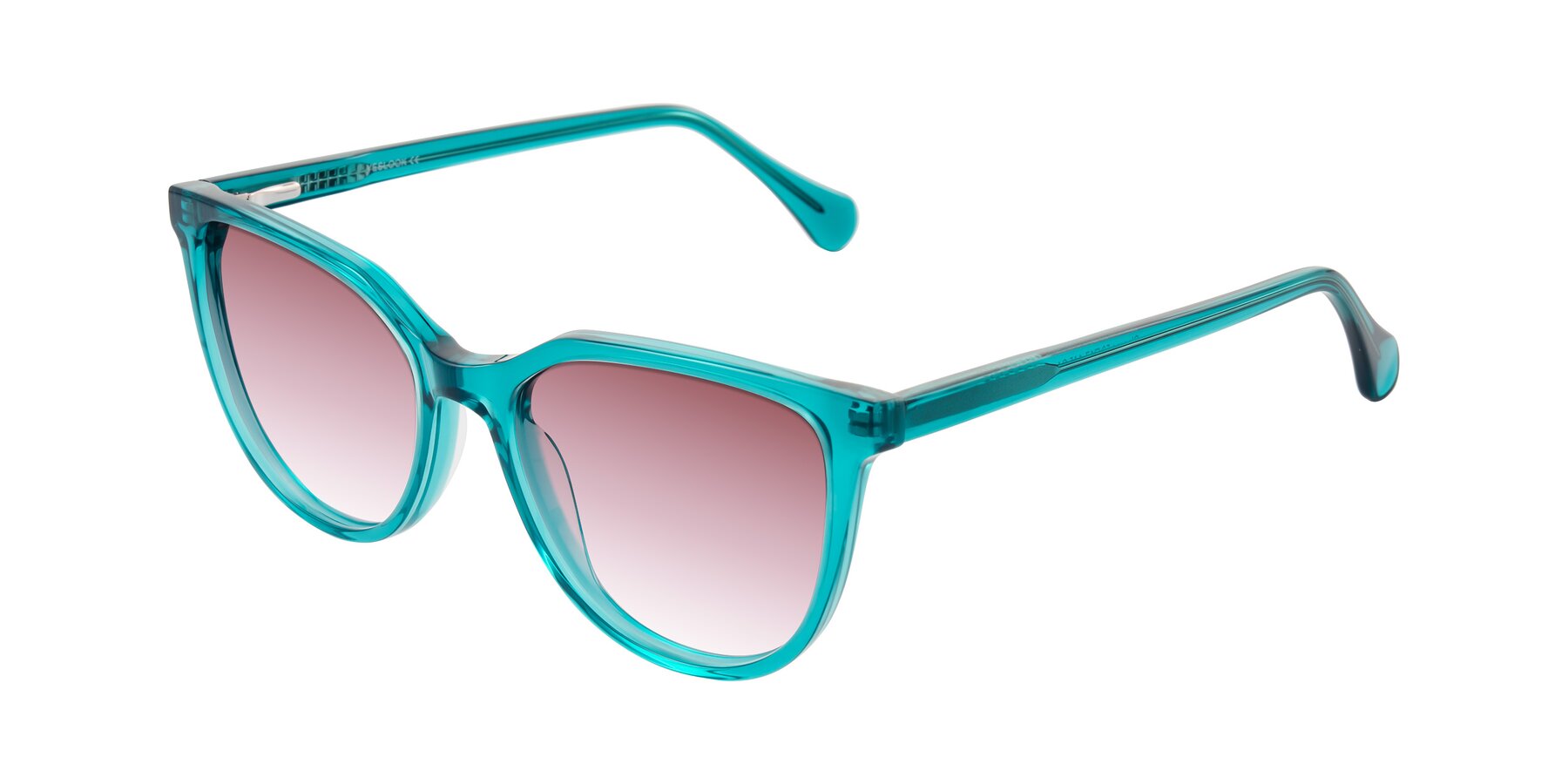 Angle of Glenroe in Peacock with Garnet Gradient Lenses