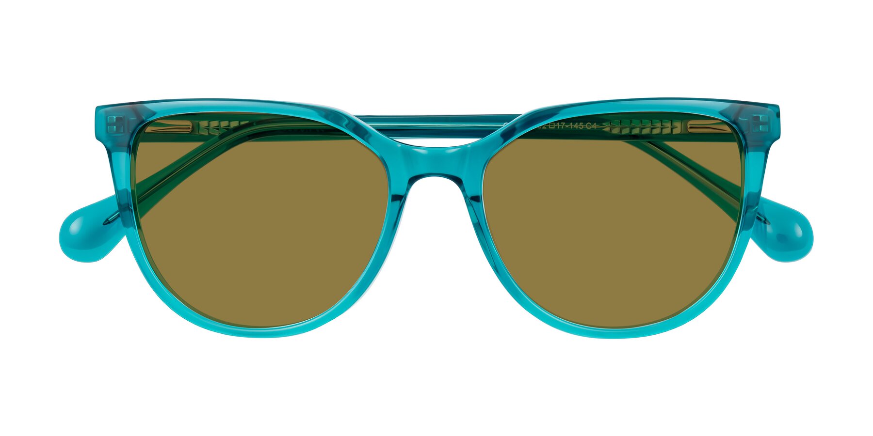 Folded Front of Glenroe in Peacock with Brown Polarized Lenses